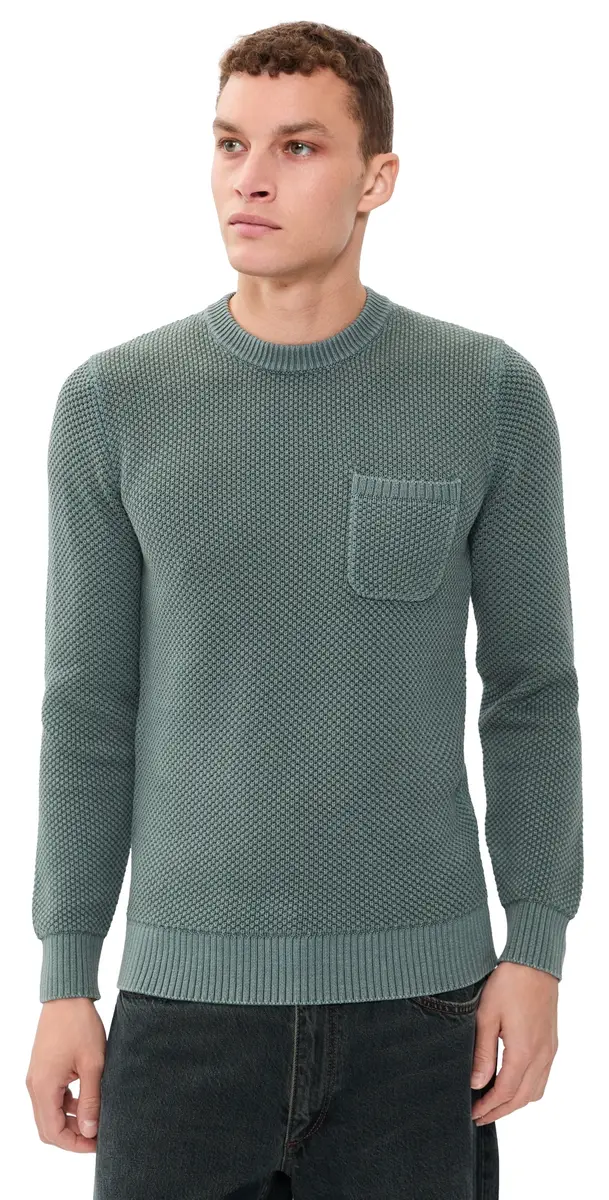 Taylor Stitch The Crawford Crew Sweater Faded Spruce | Image 1 Taylor Stitch The Crawford Crew Sweater Faded Spruce | Image 1