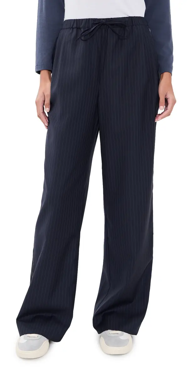 Rowing Blazers Pinstripe Everyday Pants NAVY | Image 1 Rowing Blazers Pinstripe Everyday Pants NAVY | Image 1