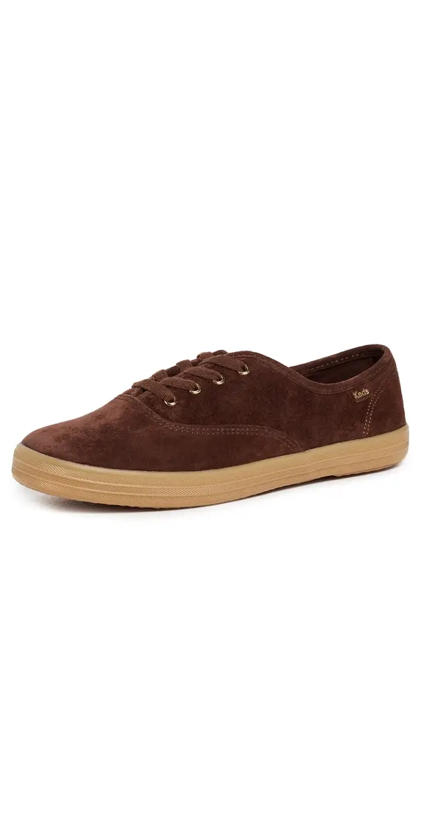 Keds Champion Luxe Suede Sneakers Chocolate | Image 1 Keds Champion Luxe Suede Sneakers Chocolate | Image 1