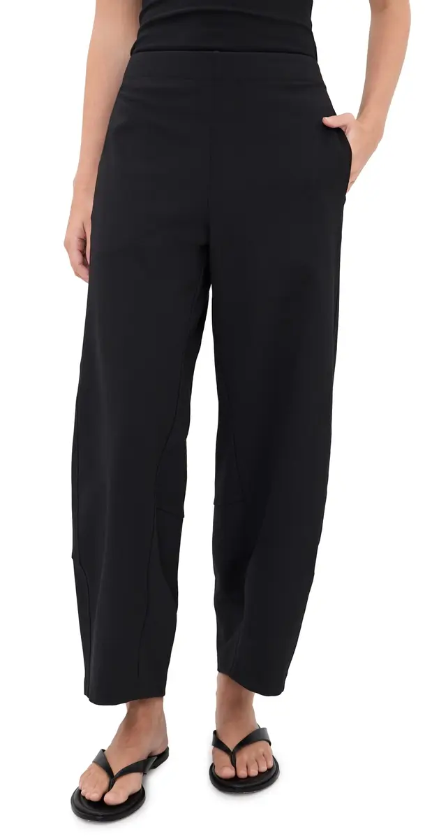 RIPLEY RADER Ponte Knit Barrel Pants Black | Image 1 RIPLEY RADER Ponte Knit Barrel Pants Black | Image 1