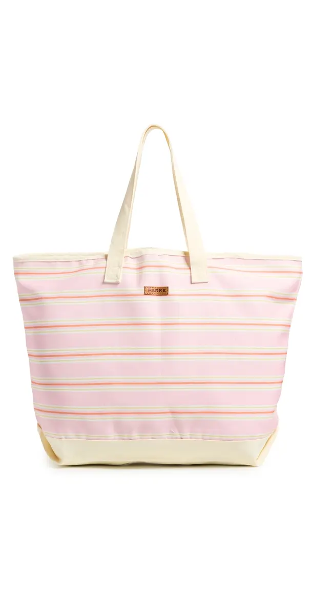 PARKE Oversized Striped Tote Rose Stripe One Size | Image 1 PARKE Oversized Striped Tote Rose Stripe One Size | Image 1