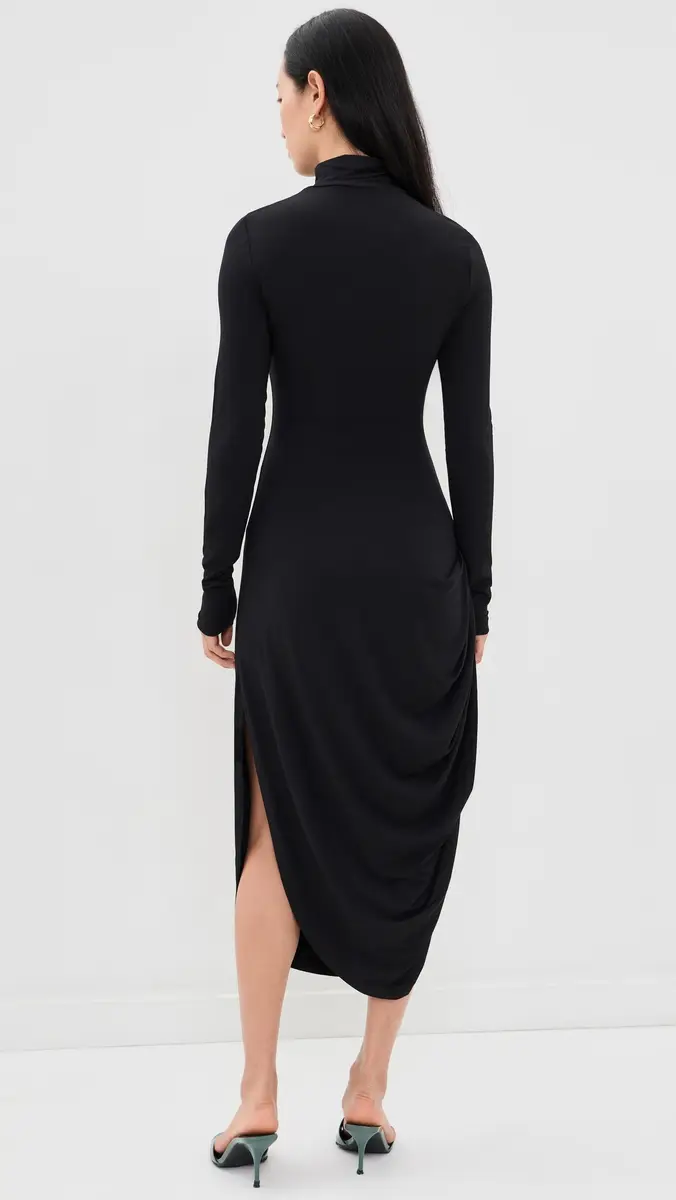 Proenza Schouler White Label Imogen Dress In Soft Jersey Black | Thumbnail 3 Proenza Schouler White Label Imogen Dress In Soft Jersey Black | Thumbnail 3