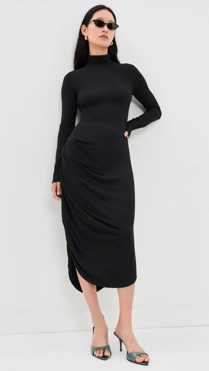 Proenza Schouler White Label Imogen Dress In Soft Jersey Black | Thumbnail 5 Proenza Schouler White Label Imogen Dress In Soft Jersey Black | Thumbnail 5