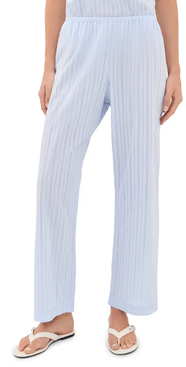 DONNI. The Eyelet Pop imple Crop Pants Cloud | Image 1 DONNI. The Eyelet Pop imple Crop Pants Cloud | Image 1