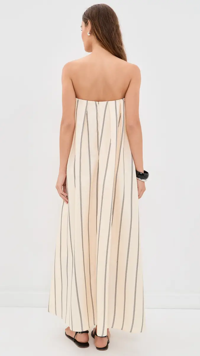English Factory Strapless Pintuck Striped Maxi Dress | Thumbnail 3