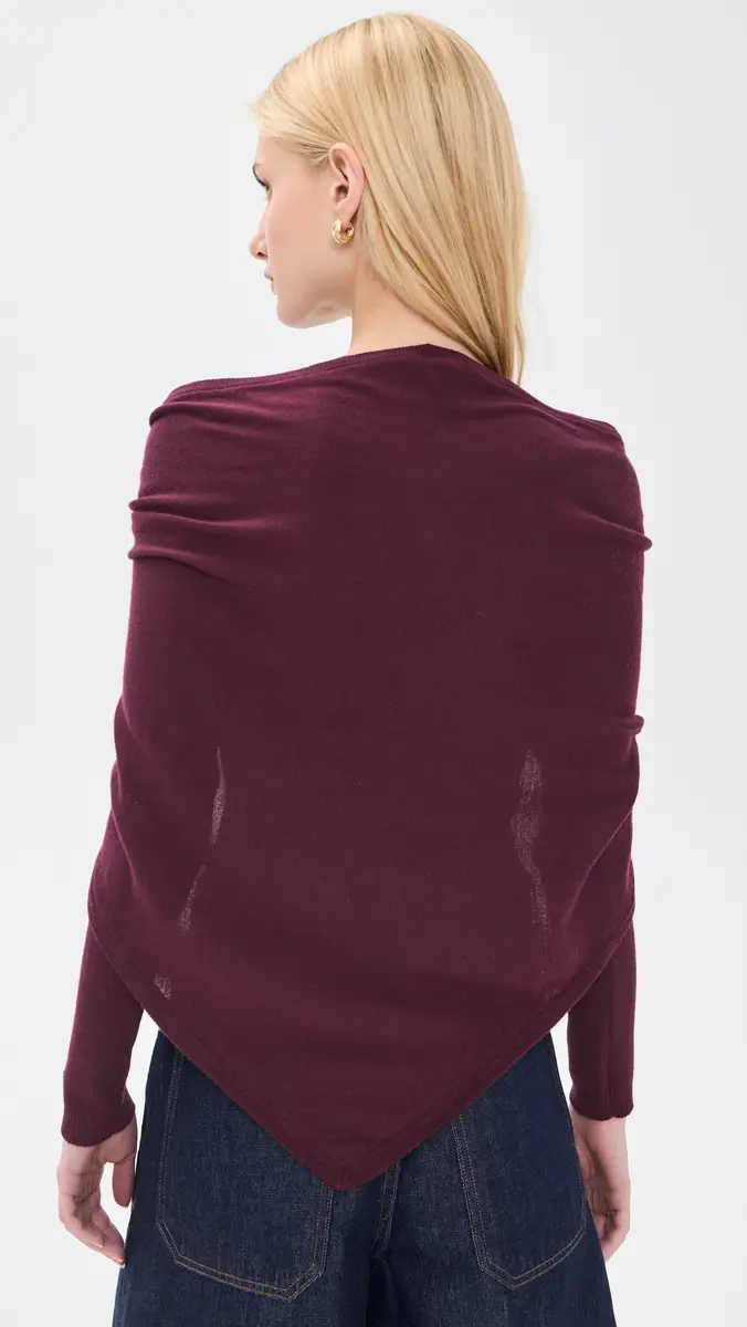 Sea Jane Henley Sweater With Scarf Burgundy | Thumbnail 3 Sea Jane Henley Sweater With Scarf Burgundy | Thumbnail 3