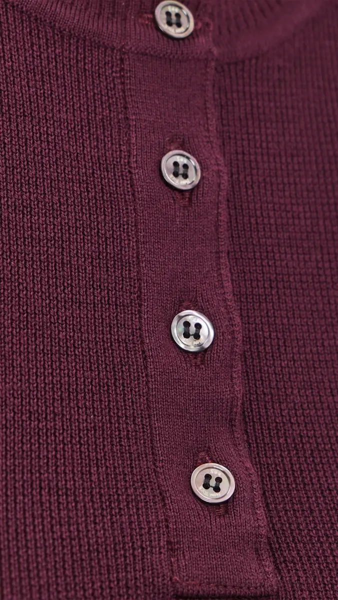 Sea Jane Henley Sweater With Scarf Burgundy | Thumbnail 6 Sea Jane Henley Sweater With Scarf Burgundy | Thumbnail 6