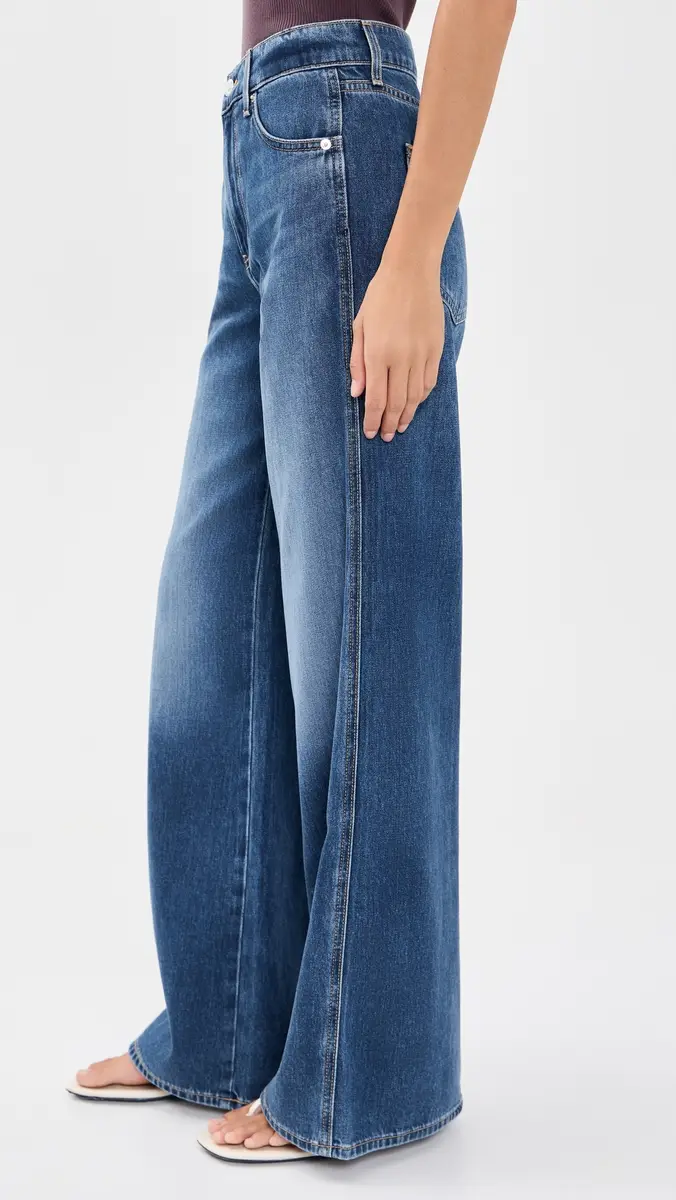 Veronica Beard Jean Kasey Wide Leg Jeans | Thumbnail 4