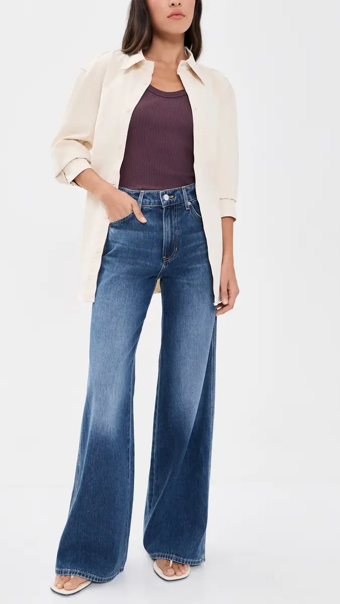 Veronica Beard Jean Kasey Wide Leg Jeans | Thumbnail 5