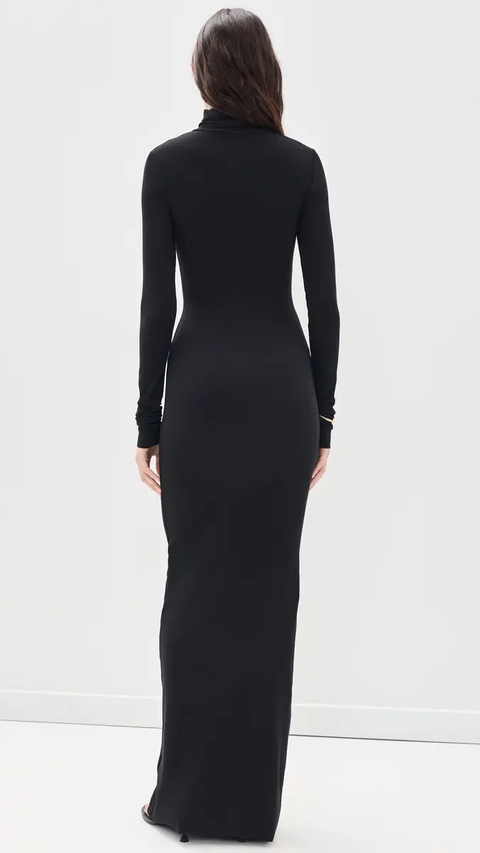 ÉTERNE Long Sleeve Turtleneck Maxi Dress | Thumbnail 3