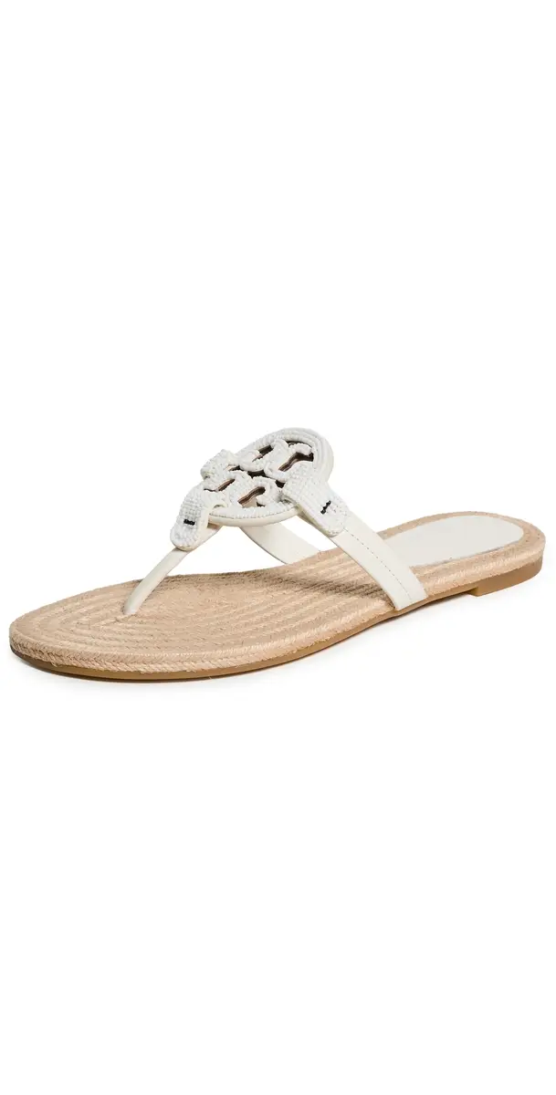 Tory Burch Miller Beaded Espadrille Sandals