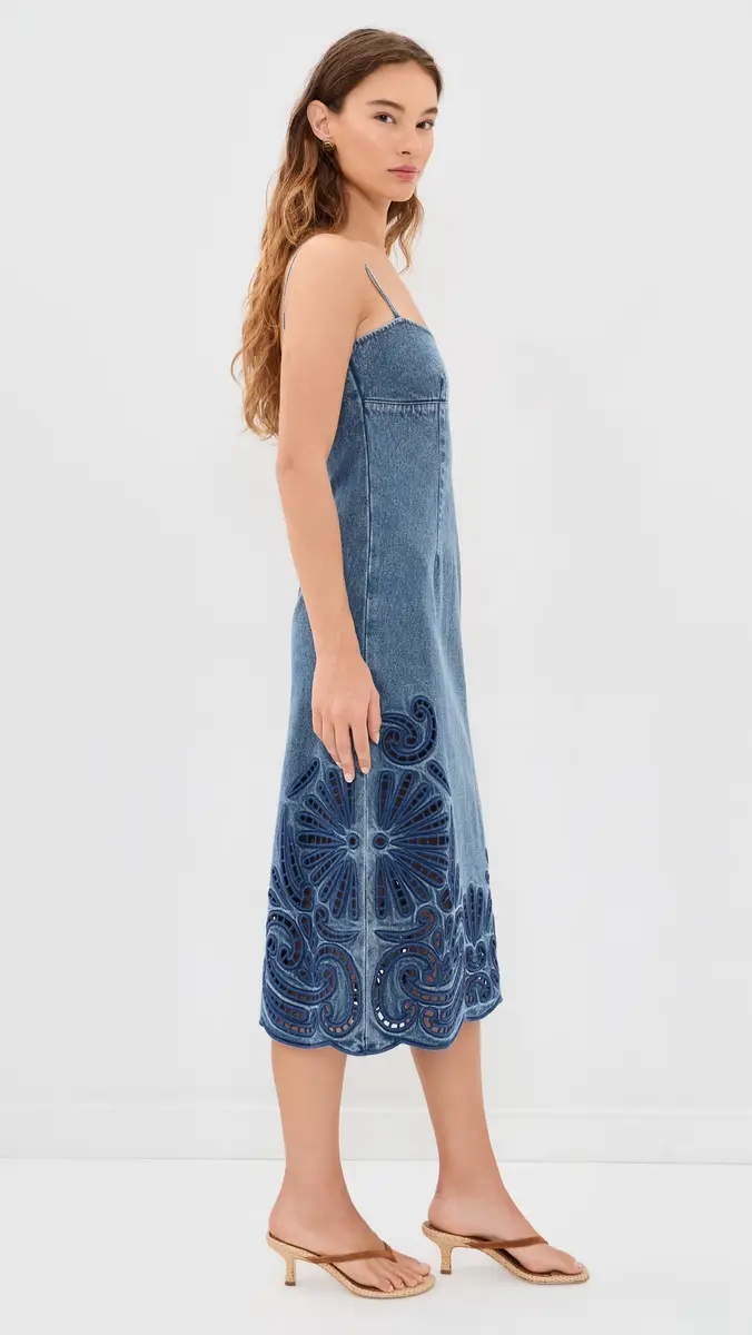 Ulla Johnson The Jane Eyelet Denim Dress | Thumbnail 4