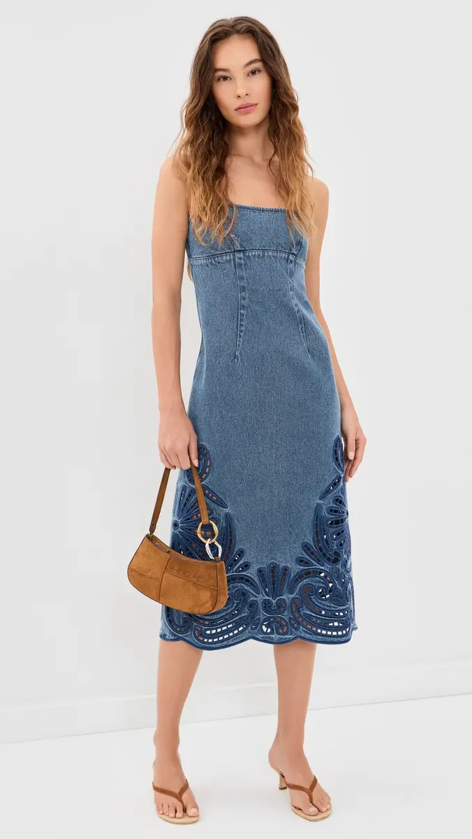 Ulla Johnson The Jane Eyelet Denim Dress | Thumbnail 5