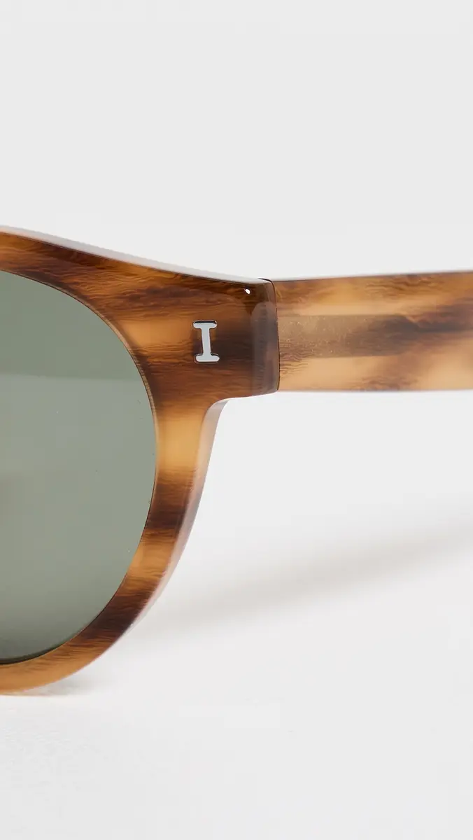 illesteva Leonard Sunglasses Teak w/ Olive Lenses One Size | Thumbnail 6