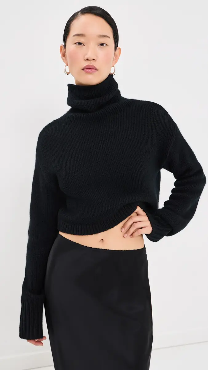 Sablyn Cropped Cashmere Turtleneck Sweater | Thumbnail 2 Sablyn Cropped Cashmere Turtleneck Sweater | Thumbnail 2
