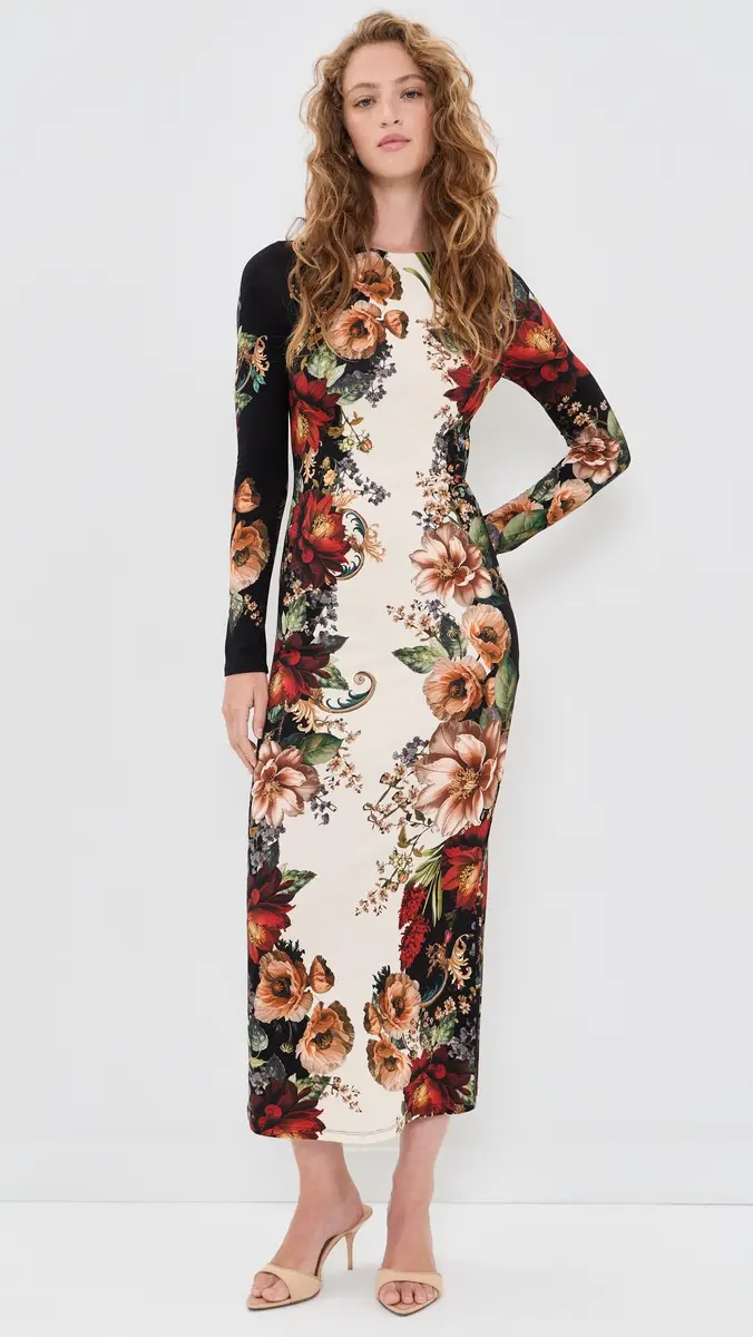 Alice + Olivia Delora Midi Dress | Thumbnail 2 Alice + Olivia Delora Midi Dress | Thumbnail 2