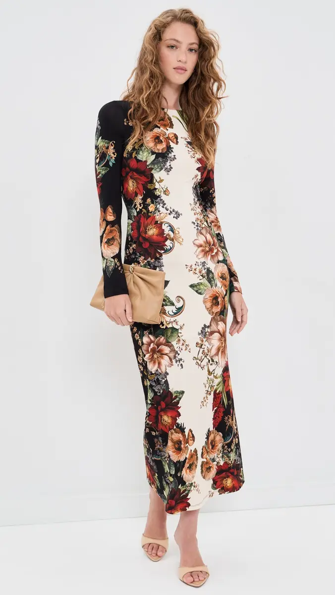 Alice + Olivia Delora Midi Dress | Thumbnail 5 Alice + Olivia Delora Midi Dress | Thumbnail 5
