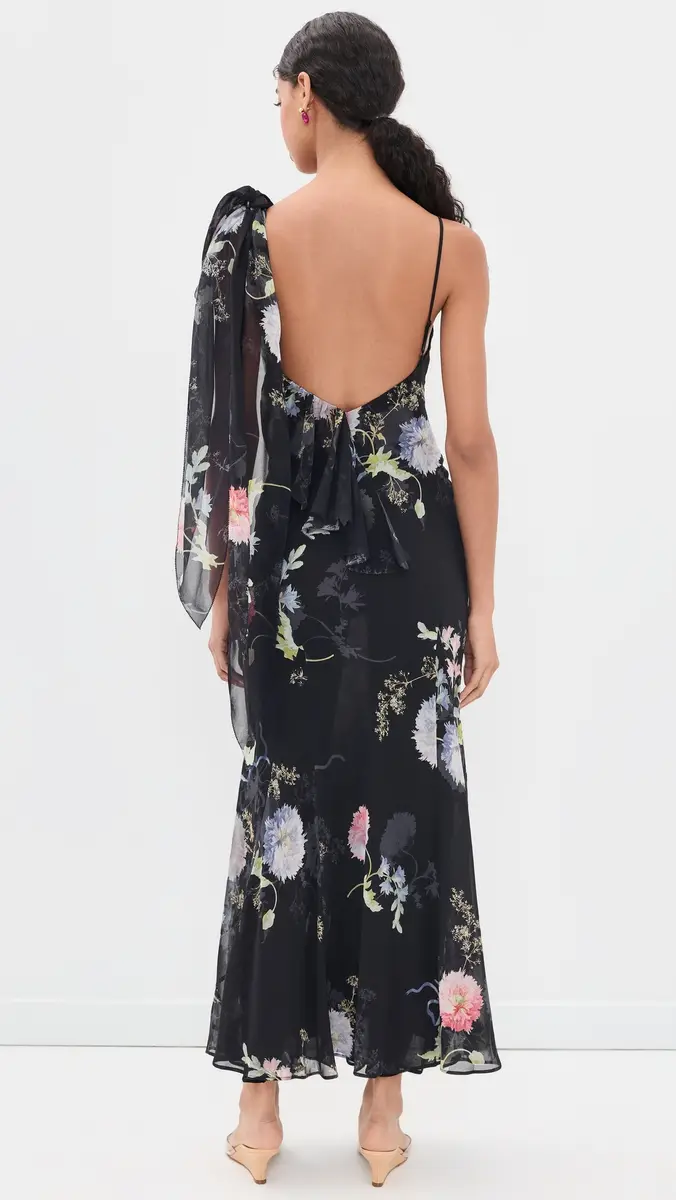 Self-Portrait Floral Georgette Maxi Dress | Thumbnail 3 Self-Portrait Floral Georgette Maxi Dress | Thumbnail 3