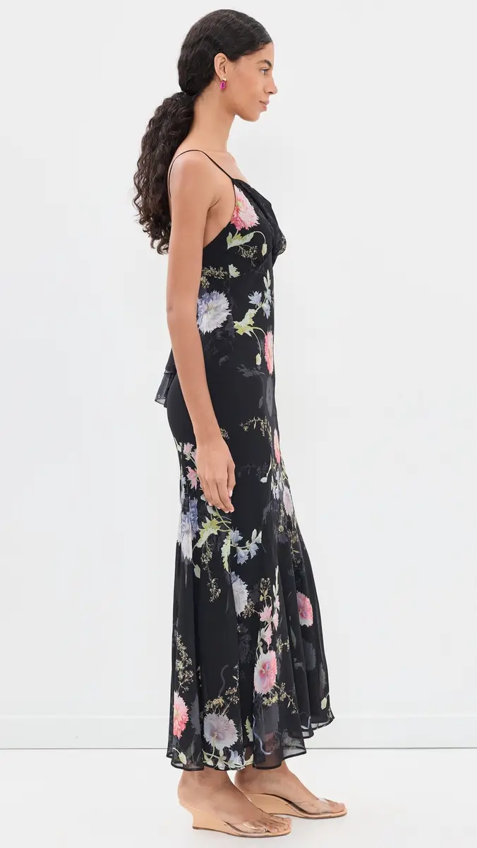 Self-Portrait Floral Georgette Maxi Dress | Thumbnail 4 Self-Portrait Floral Georgette Maxi Dress | Thumbnail 4