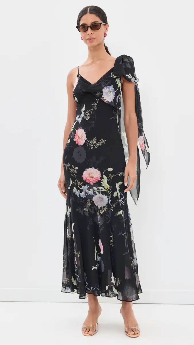 Self-Portrait Floral Georgette Maxi Dress | Thumbnail 5 Self-Portrait Floral Georgette Maxi Dress | Thumbnail 5
