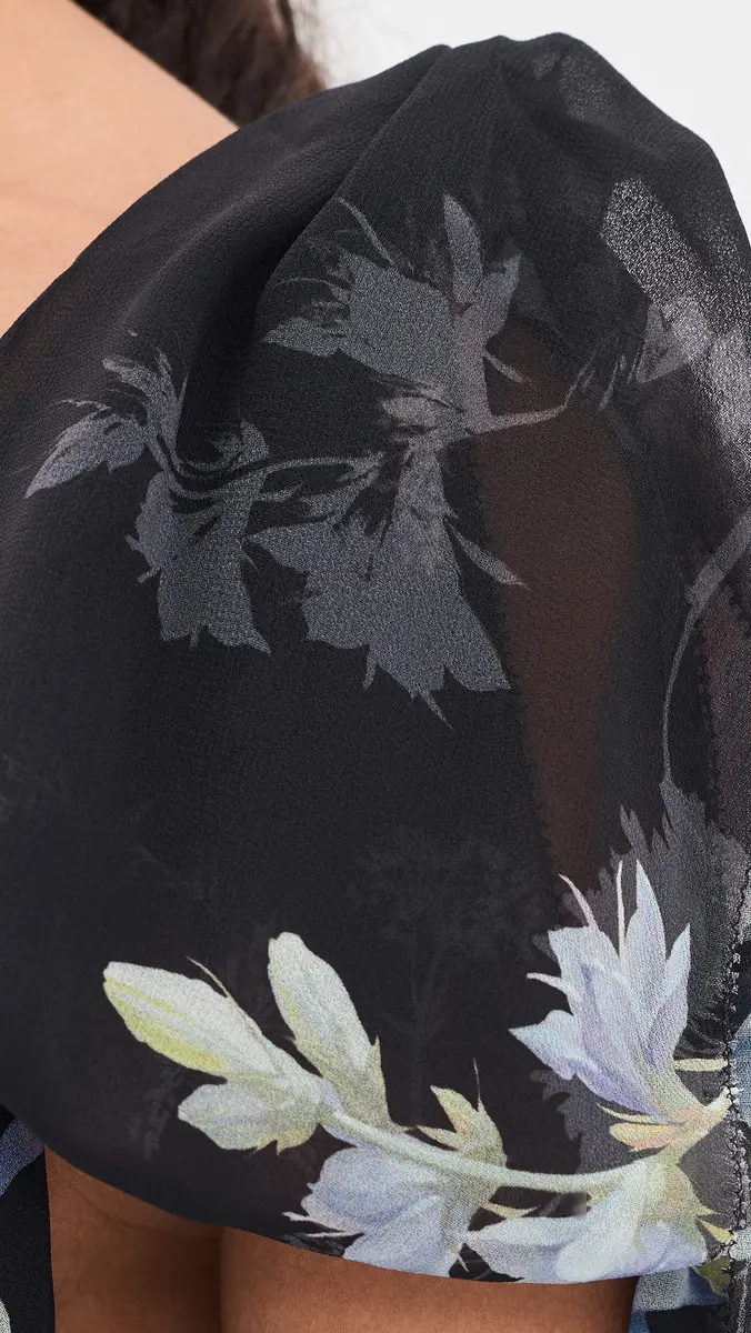 Self-Portrait Floral Georgette Maxi Dress | Thumbnail 6 Self-Portrait Floral Georgette Maxi Dress | Thumbnail 6