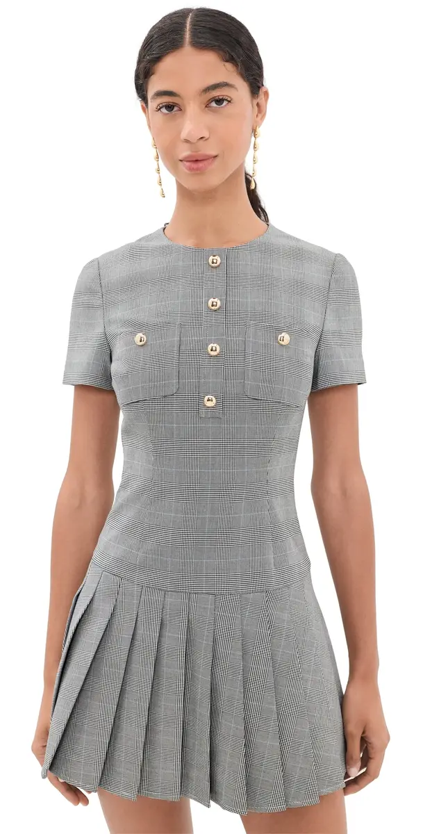 Self-Portrait Pleated Mini Dress | Image 1 Self-Portrait Pleated Mini Dress | Image 1