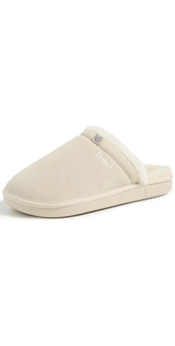 Brunch Essential Suede Shearling Slippers Beige | Image 1 Brunch Essential Suede Shearling Slippers Beige | Image 1
