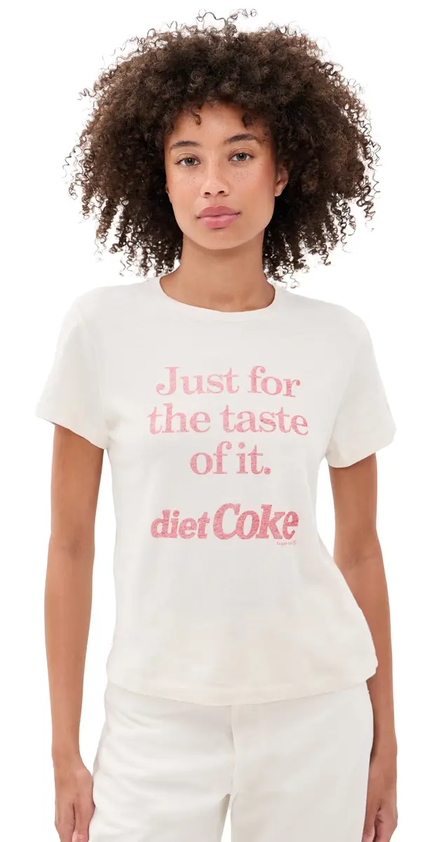 RE/DONE Classic Tee Diet Coke Vintage White | Image 1 RE/DONE Classic Tee Diet Coke Vintage White | Image 1