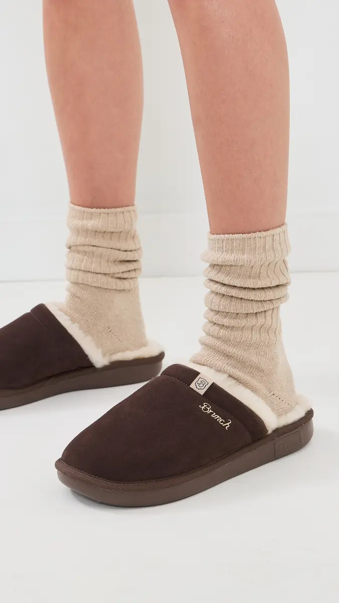 Brunch Essential Suede Shearling Slippers | Thumbnail 3 Brunch Essential Suede Shearling Slippers | Thumbnail 3