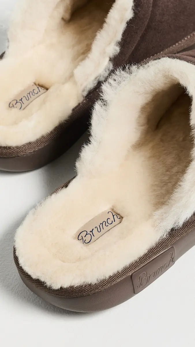 Brunch Essential Suede Shearling Slippers | Thumbnail 4 Brunch Essential Suede Shearling Slippers | Thumbnail 4