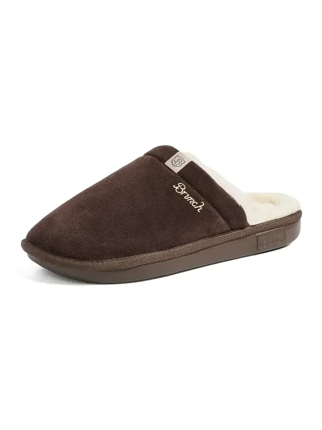 Essential Suede Shearling Slippers