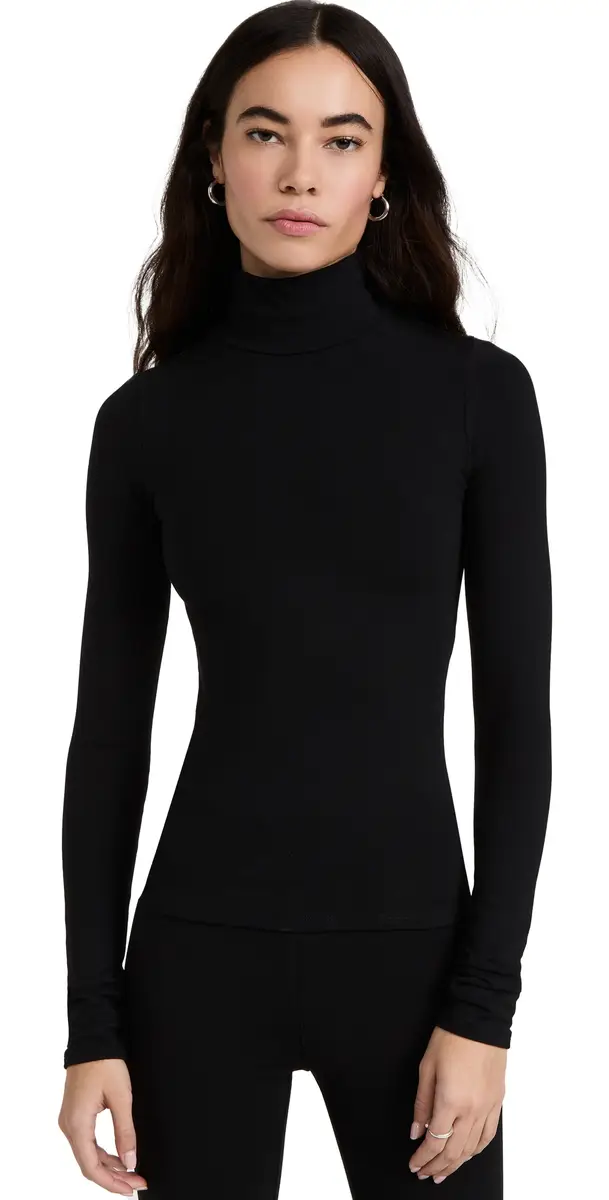 Sprwmn Long Sleeve Top Black | Image 1 Sprwmn Long Sleeve Top Black | Image 1