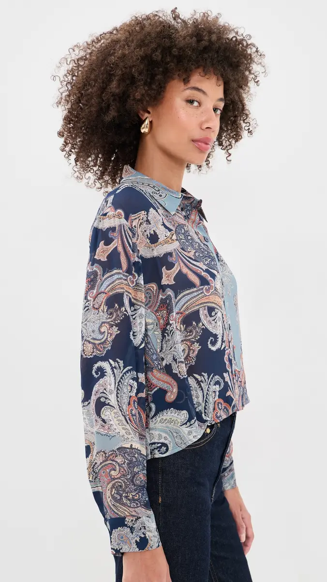 L'Agence Cosette High Low Button Down Shirt | Thumbnail 4 L'Agence Cosette High Low Button Down Shirt | Thumbnail 4