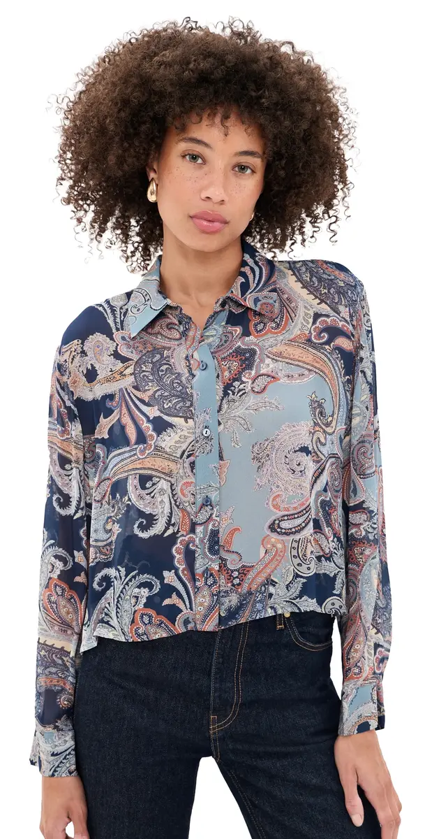 L'Agence Cosette High Low Button Down Shirt