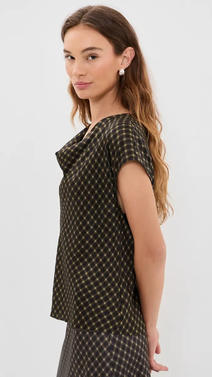 Vince Ombre Plaid Silk Blouse | Thumbnail 4 Vince Ombre Plaid Silk Blouse | Thumbnail 4