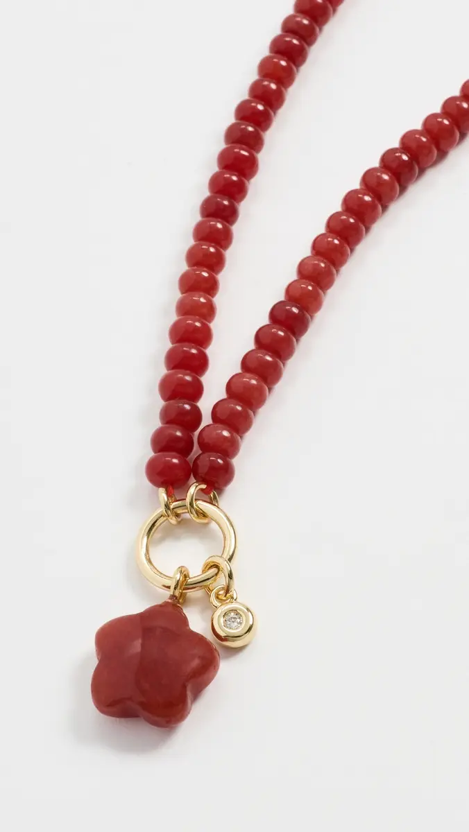 Madewell Puffy Flower Beaded Charm Necklace | Thumbnail 4 Madewell Puffy Flower Beaded Charm Necklace | Thumbnail 4