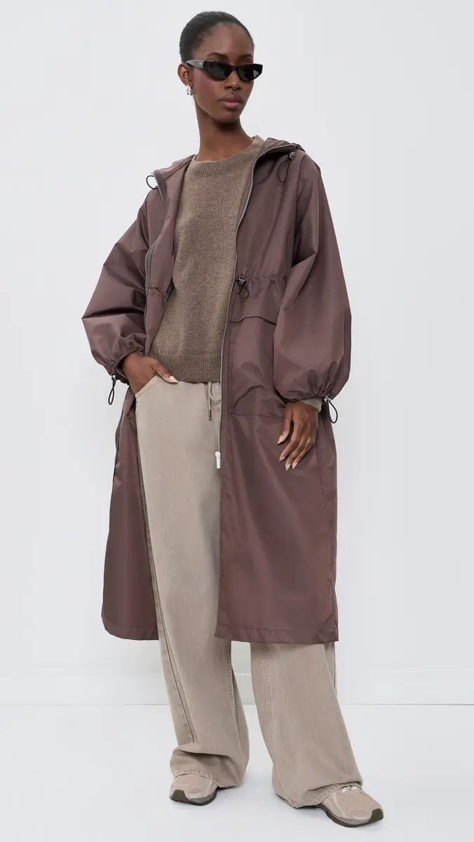 MEIMEIJ Techno Long Jacket with Hood and Cinched Waist | Thumbnail 5 MEIMEIJ Techno Long Jacket with Hood and Cinched Waist | Thumbnail 5
