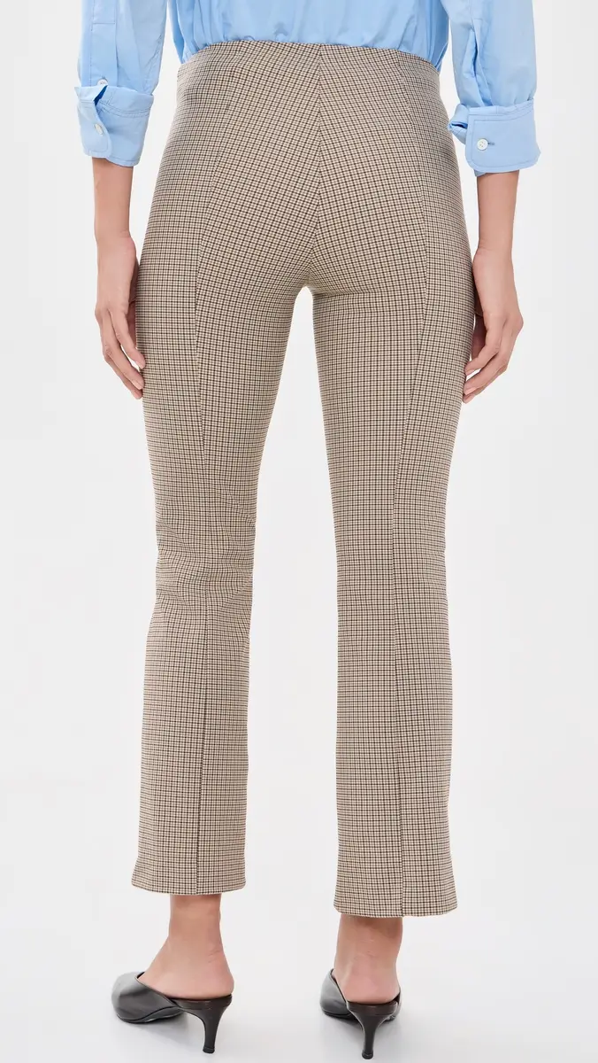 Vince Niki Mid Rise Plaid Crop Flare Trousers | Thumbnail 3 Vince Niki Mid Rise Plaid Crop Flare Trousers | Thumbnail 3