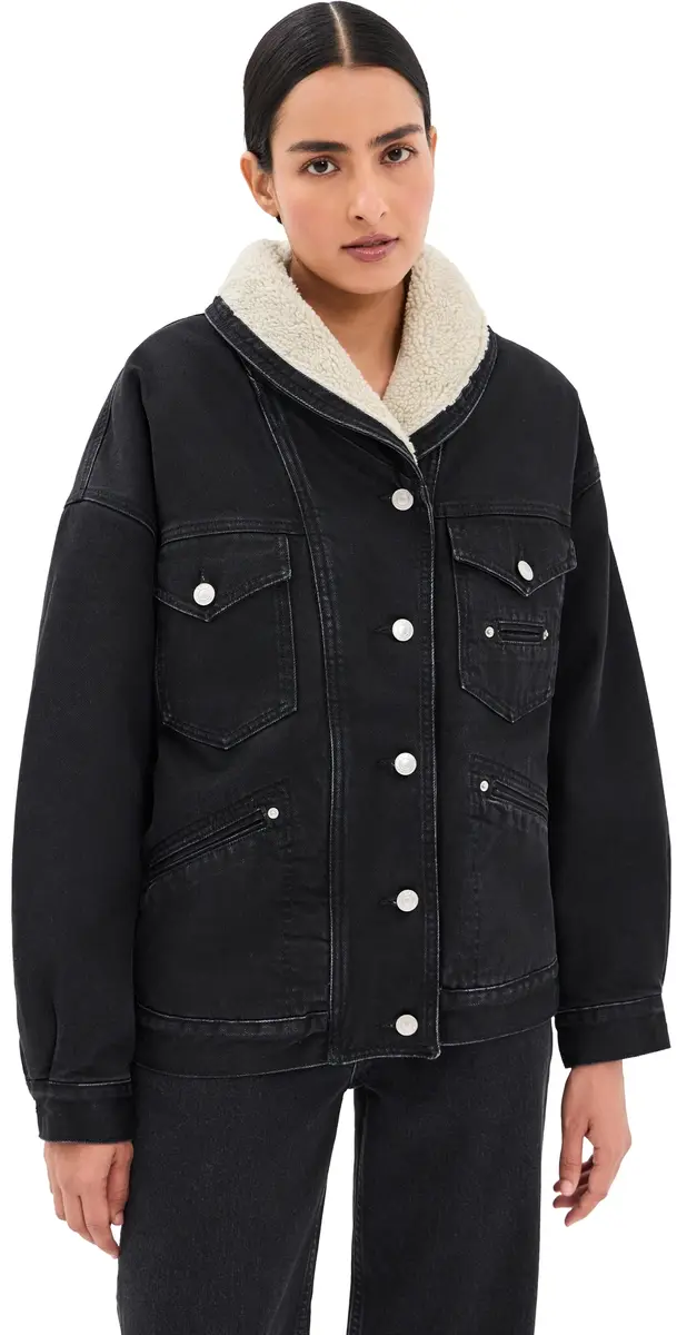 Isabel Marant Pimia Jacket Faded Black | Image 1 Isabel Marant Pimia Jacket Faded Black | Image 1