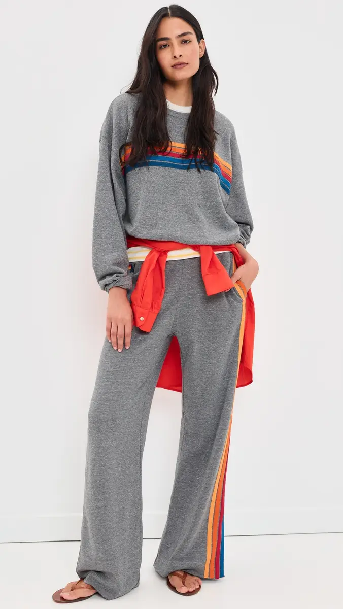Aviator Nation 5 Stripe Relaxed Crew Sweatshirt | Thumbnail 5