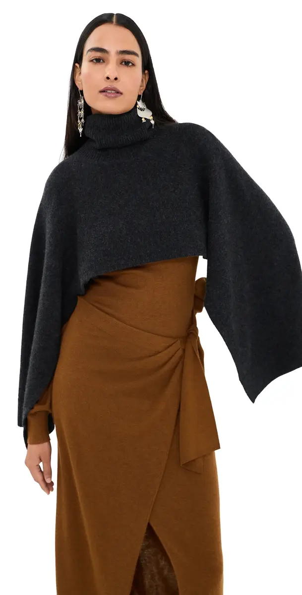 Isabel Marant Marina Scarf Dark Grey One Size | Image 1 Isabel Marant Marina Scarf Dark Grey One Size | Image 1
