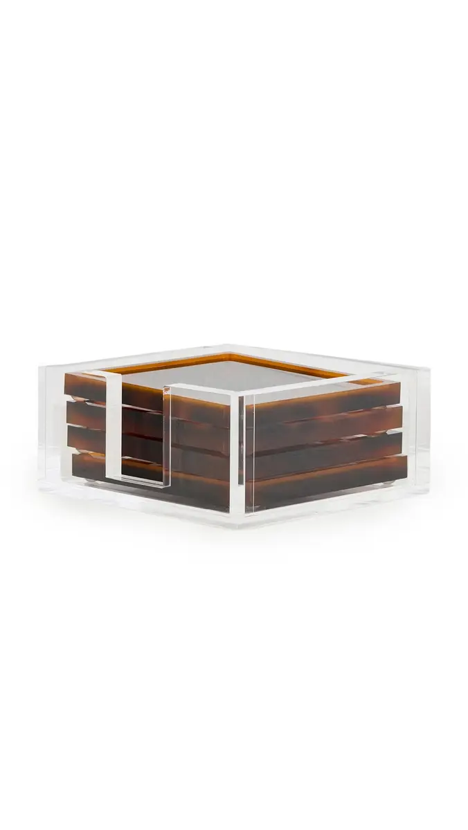 Tizo Design Lucite Tortoise Coasters and Holder Tortoise | Thumbnail 6 Tizo Design Lucite Tortoise Coasters and Holder Tortoise | Thumbnail 6