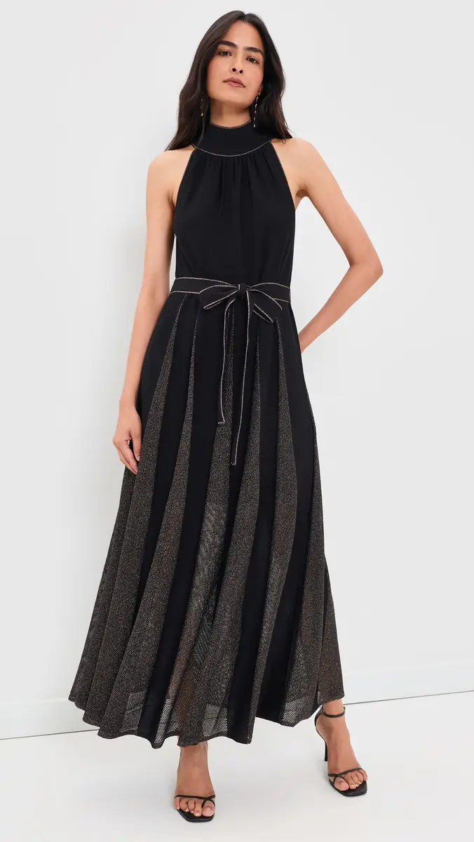 Zimmermann Valiant Metallic Halter Dress | Thumbnail 2 Zimmermann Valiant Metallic Halter Dress | Thumbnail 2