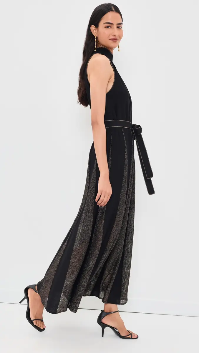 Zimmermann Valiant Metallic Halter Dress | Thumbnail 4 Zimmermann Valiant Metallic Halter Dress | Thumbnail 4