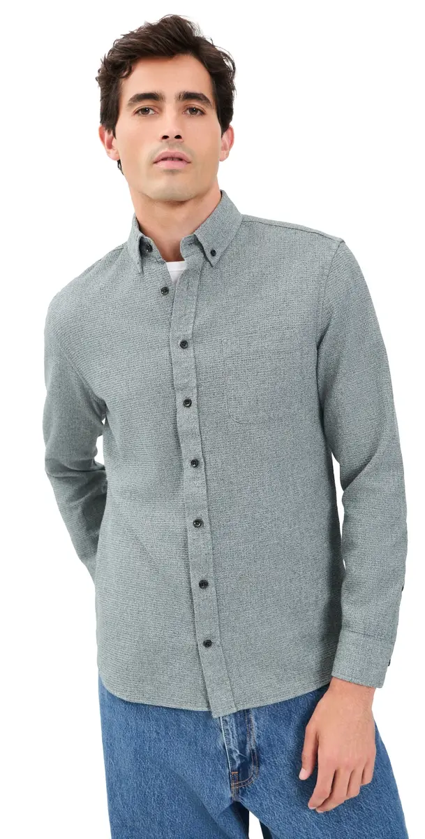 Taylor Stitch The Jack Twist Waffle Shirt Pine | Image 1 Taylor Stitch The Jack Twist Waffle Shirt Pine | Image 1