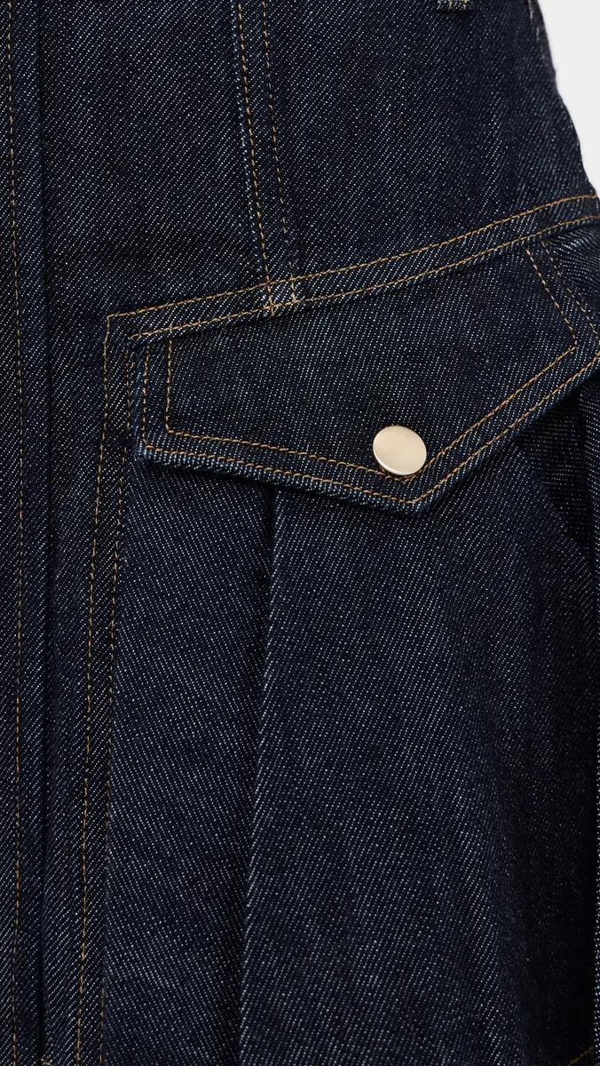 Alice + Olivia Trinity Denim Ruffle Skirt | Thumbnail 6 Alice + Olivia Trinity Denim Ruffle Skirt | Thumbnail 6
