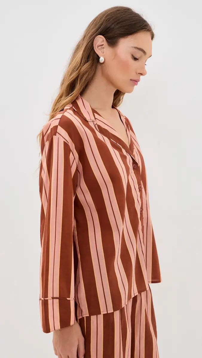 The Great. THE GREAT. The Pajama Shirt | Thumbnail 4 The Great. THE GREAT. The Pajama Shirt | Thumbnail 4