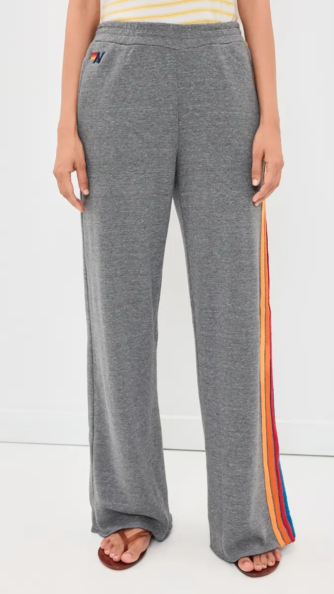 Aviator Nation 5 Stripe Wide Leg Sweatpants | Thumbnail 2 Aviator Nation 5 Stripe Wide Leg Sweatpants | Thumbnail 2