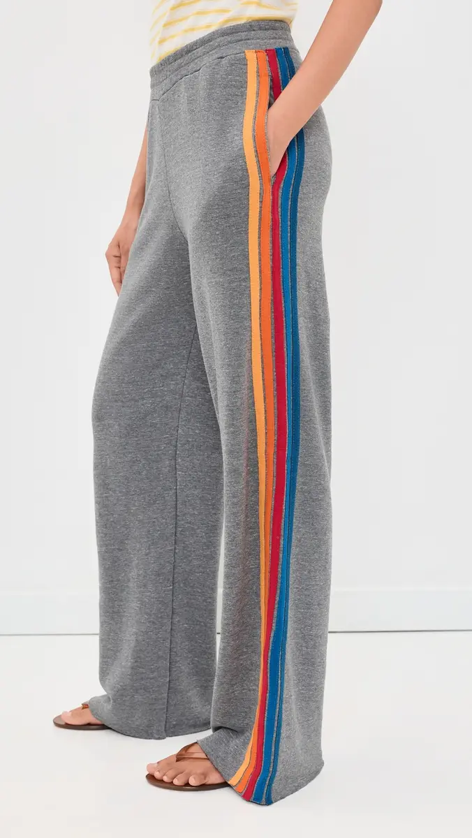 Aviator Nation 5 Stripe Wide Leg Sweatpants | Thumbnail 4 Aviator Nation 5 Stripe Wide Leg Sweatpants | Thumbnail 4