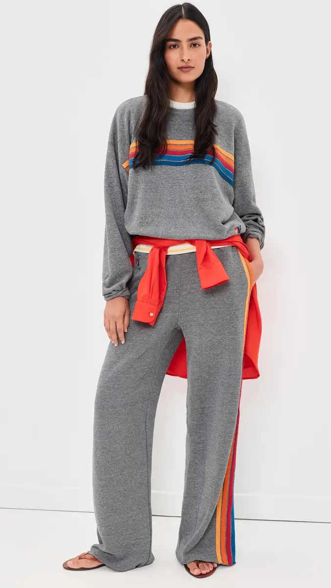 Aviator Nation 5 Stripe Wide Leg Sweatpants | Thumbnail 5 Aviator Nation 5 Stripe Wide Leg Sweatpants | Thumbnail 5